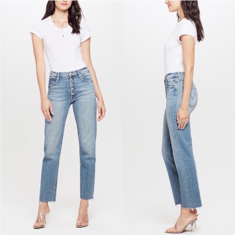 MOTHER The Pixie Dazzler Ankle Fray Jeans in Secret Sister - 24